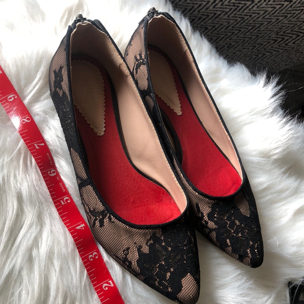 BB Dakota nude leather, black lace 36 flat